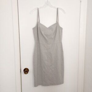 Banana Republic Grey Stretch Sheath Spaghetti Strap Dress
